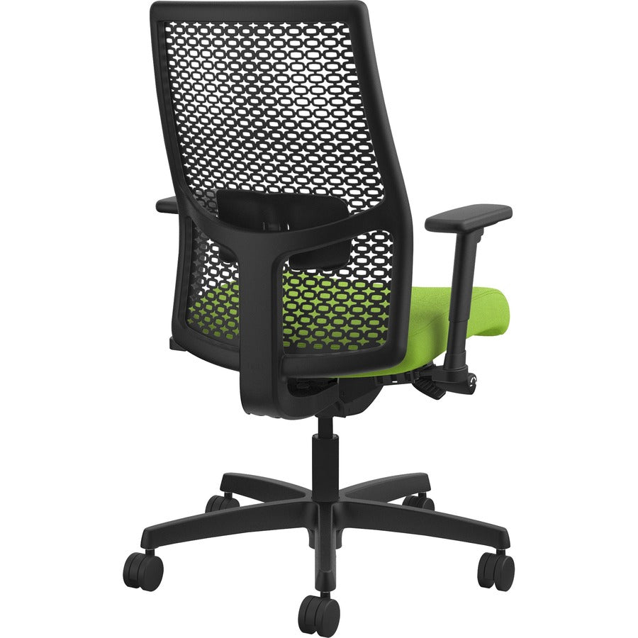 HON Ignition ReActiv Chair - Pear Seat Color - Fabric Seat Material - Black Back Color - Mesh Back Material - Black Fram