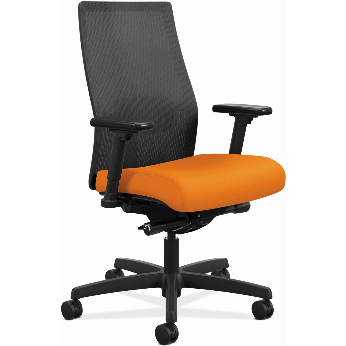 HON Ignition 2.0 Chair - Apricot Seat Color - Fabric Seat Material - Black Back Color - Mesh Back Material - Black Frame