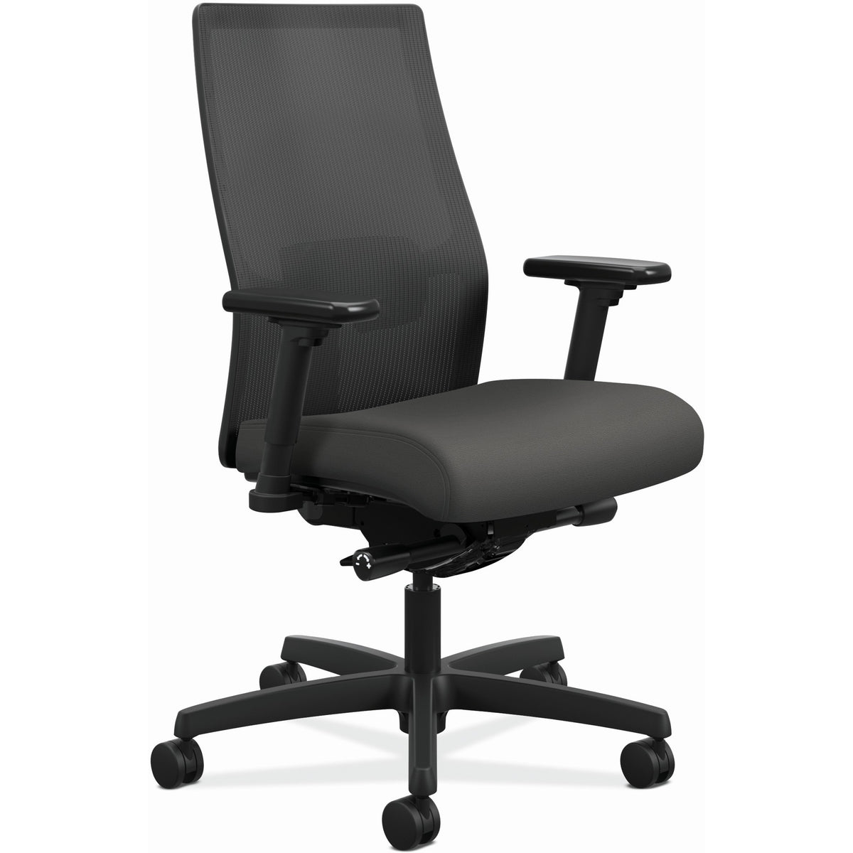HON Ignition 2.0 Chair - Iron Ore Seat Color - Fabric Seat Material - Black Back Color - Mesh Back Material - Black Fram