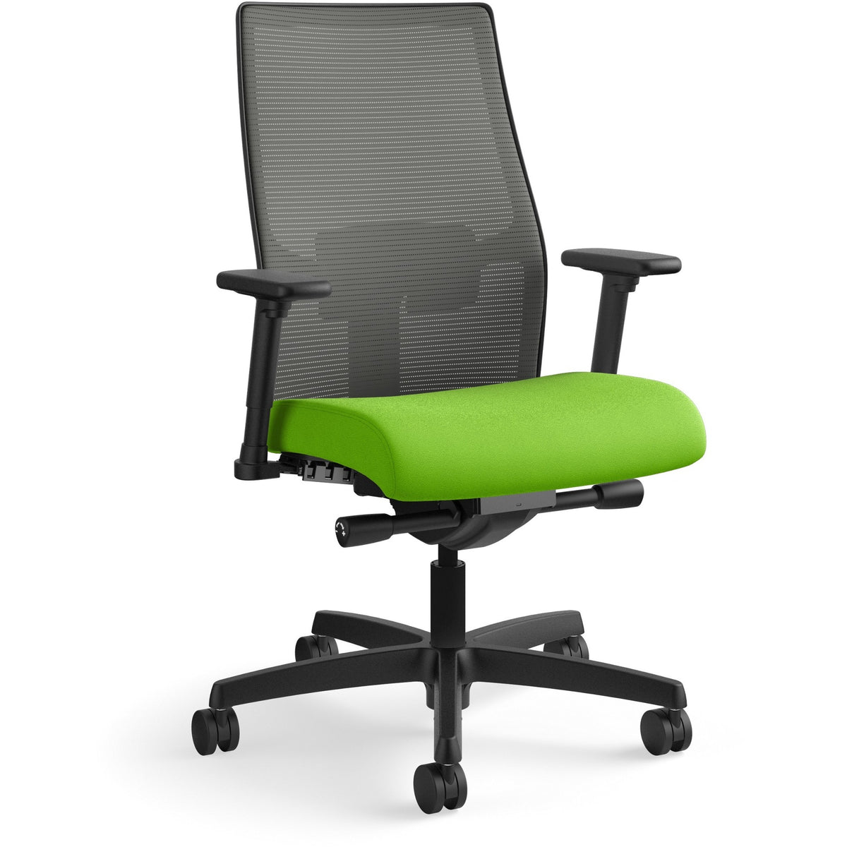 HON Ignition 2.0 Chair - Pear Seat Color - Fabric Seat Material - Charcoal Back Color - Mesh Back Material - Black Frame