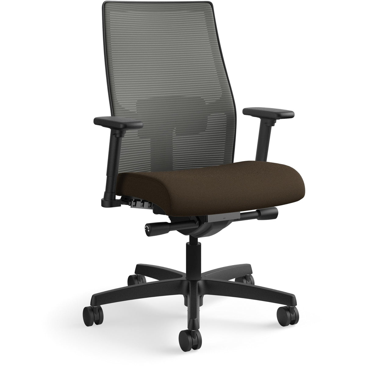 HON Ignition 2.0 Chair - Espresso Seat Color - Fabric Seat Material - Charcoal Back Color - Mesh Back Material - Black F