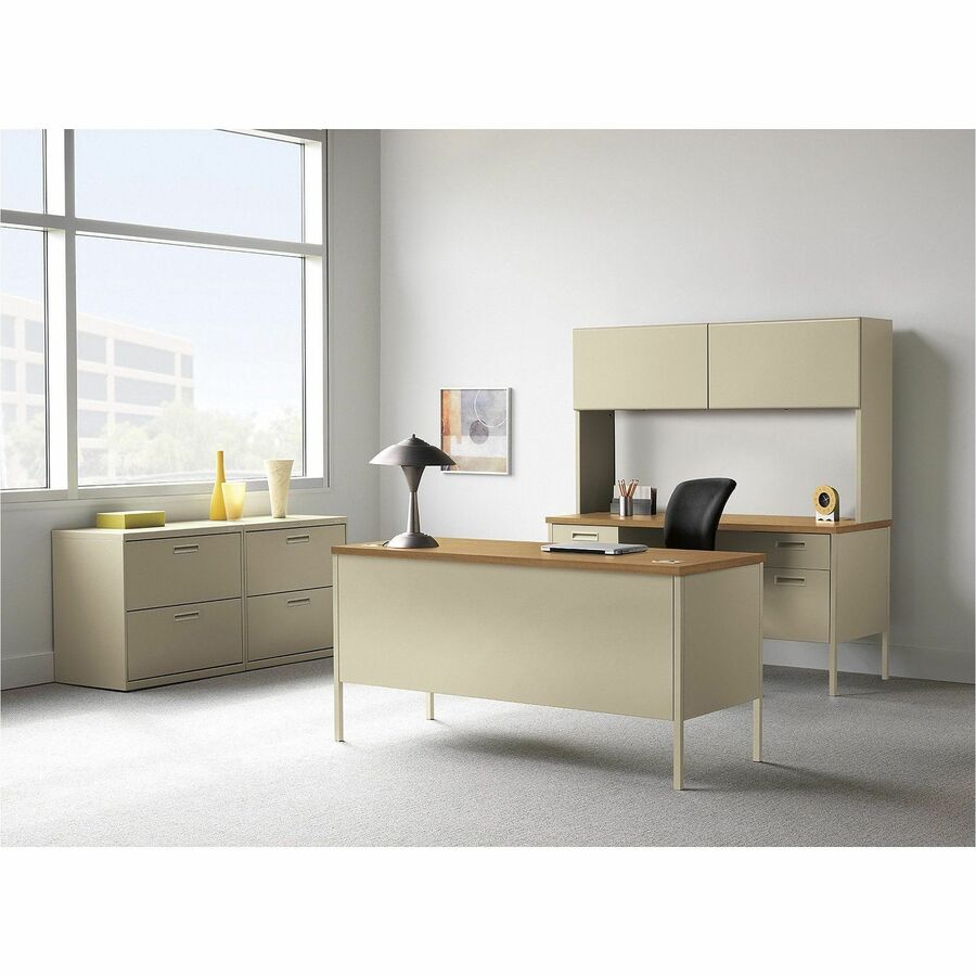 HON Metro Classic HP3265R Pedestal Desk - 29.5" Height x 66" Width x 30" Depth - Total Drawer(s): 2Right Side - Square E