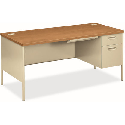 HON Metro Classic HP3265R Pedestal Desk - 29.5" Height x 66" Width x 30" Depth - Total Drawer(s): 2Right Side - Square E
