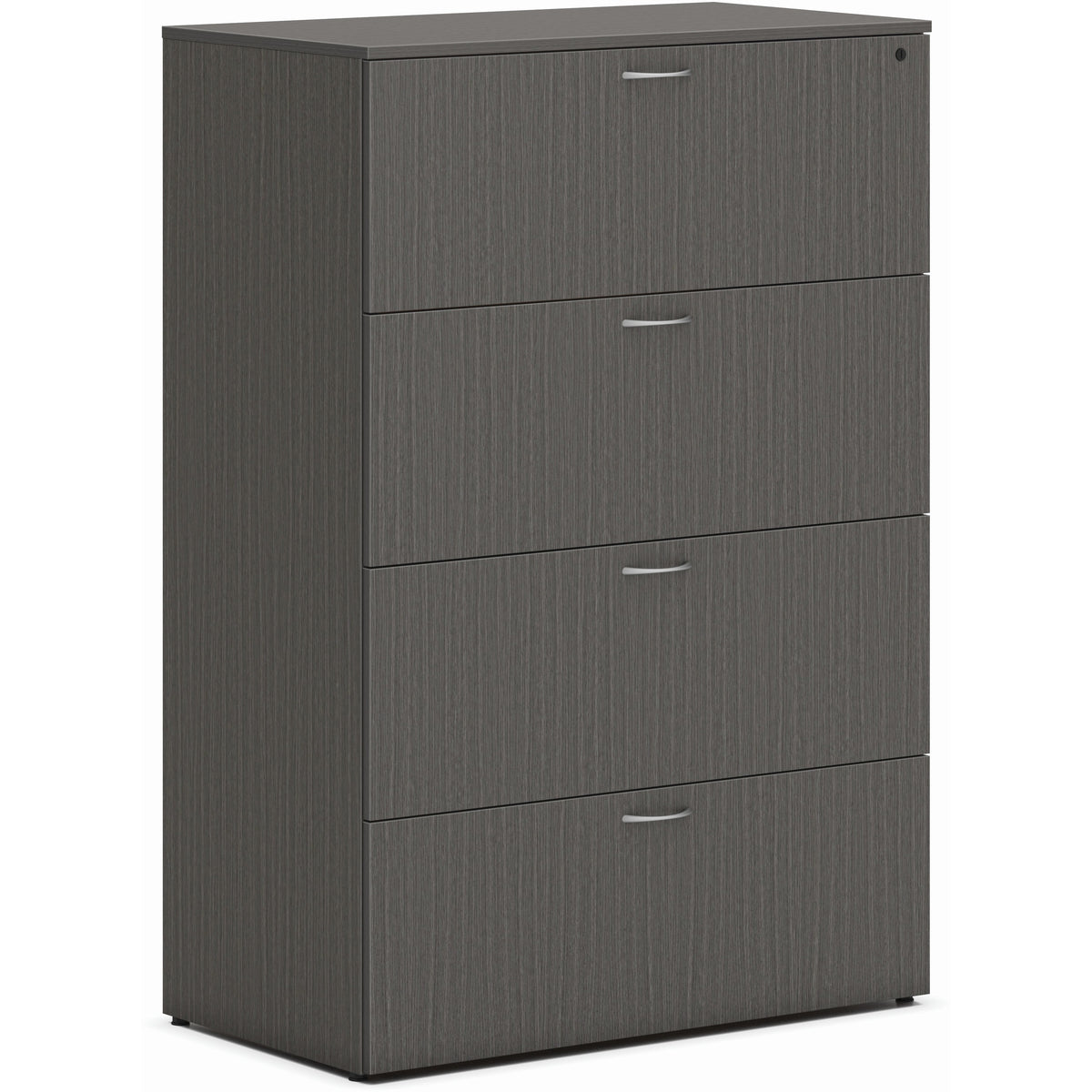 HON Mod HLPLLF3620L4 Lateral File - 53" Height x 36" Width x 20" Depth - Total Drawer(s): 4 - Finish: Slate Teak - 1 Eac
