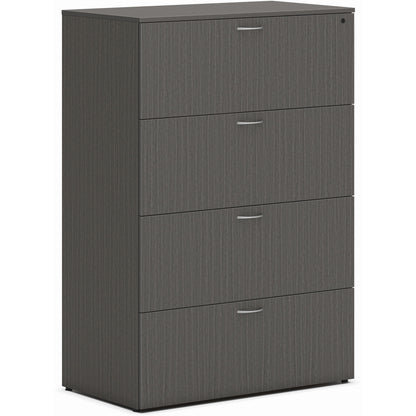 HON Mod HLPLLF3620L4 Lateral File - 53" Height x 36" Width x 20" Depth - Total Drawer(s): 4 - Finish: Slate Teak - 1 Eac
