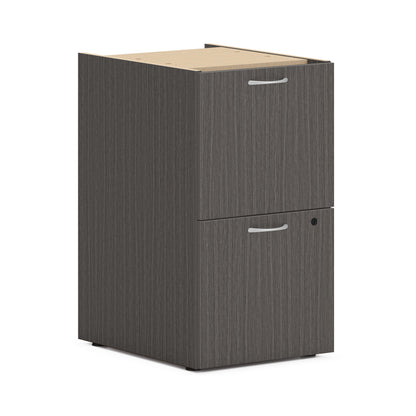 HON Mod HLPLPSFF Pedestal - 28" Height x 15" Width x 20" Depth - Total Drawer(s): 2 - Finish: Slate Teak - 1 Each