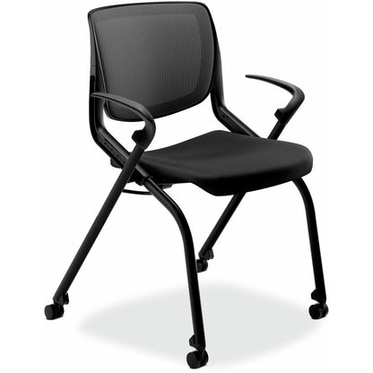 HON Motivate Chair - Black Seat Color - Fabric Seat Material - Black Back Color - Textured Black Frame Color - 1 Each