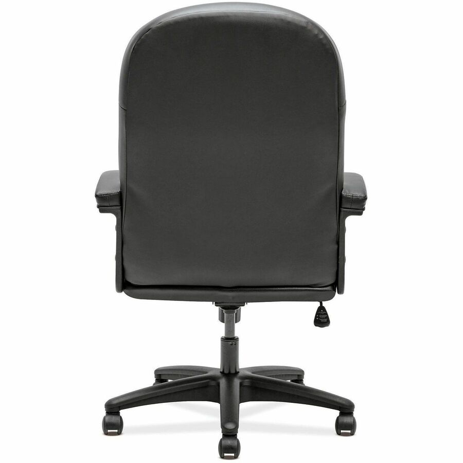 HON Pillow-Soft Chair - Bonded Leather Seat Material - Black Back Color - Bonded Leather Back Material - Black Frame Col