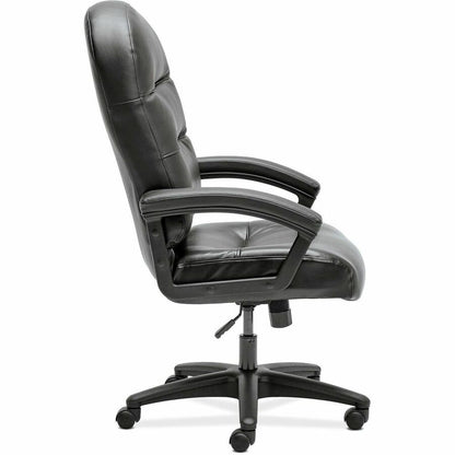 HON Pillow-Soft Chair - Bonded Leather Seat Material - Black Back Color - Bonded Leather Back Material - Black Frame Col