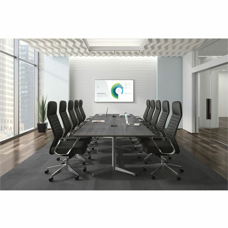 HON Preside HTLRA Conference Table Base - Cylinder - Finish: Mahogany - 1 Each