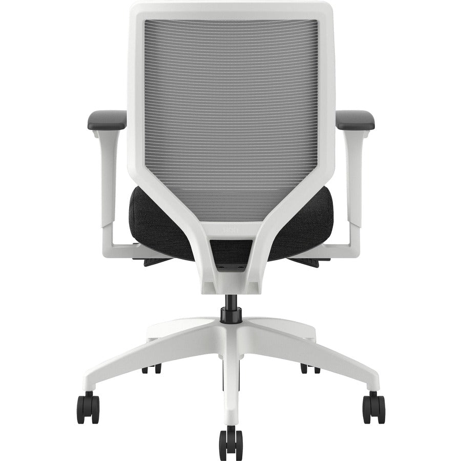 HON Solve Chair - Black Seat Color - Fabric Seat Material - Fog Back Color - Mesh Back Material - Designer White Frame C