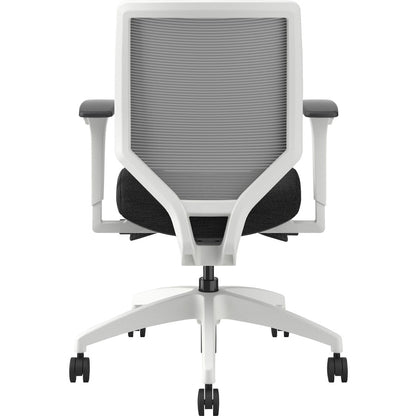 HON Solve Chair - Black Seat Color - Fabric Seat Material - Fog Back Color - Mesh Back Material - Designer White Frame C