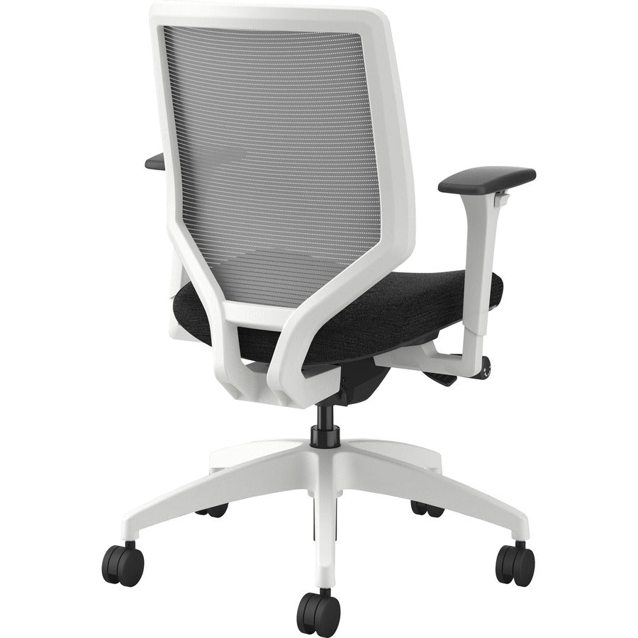 HON Solve Chair - Black Seat Color - Fabric Seat Material - Fog Back Color - Mesh Back Material - Designer White Frame C