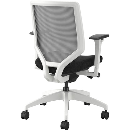 HON Solve Chair - Black Seat Color - Fabric Seat Material - Fog Back Color - Mesh Back Material - Designer White Frame C