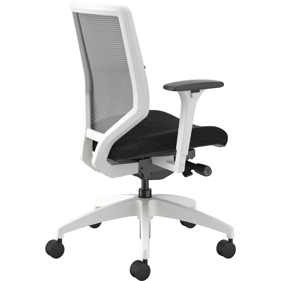 HON Solve Chair - Black Seat Color - Fabric Seat Material - Fog Back Color - Mesh Back Material - Designer White Frame C