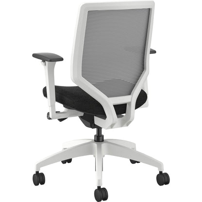 HON Solve Chair - Black Seat Color - Fabric Seat Material - Fog Back Color - Mesh Back Material - Designer White Frame C