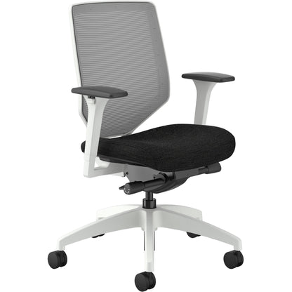 HON Solve Chair - Black Seat Color - Fabric Seat Material - Fog Back Color - Mesh Back Material - Designer White Frame C
