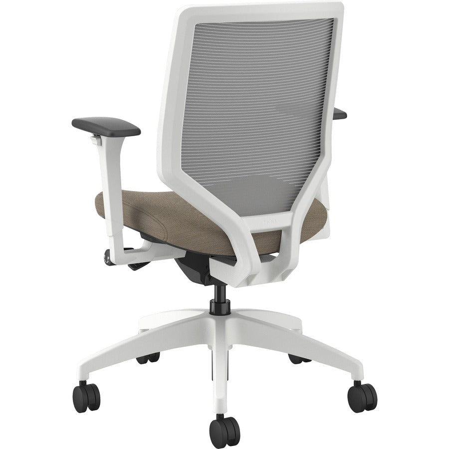 HON Solve Chair - Putty Seat Color - Fabric Seat Material - Fog Back Color - Mesh Back Material - Designer White Frame C