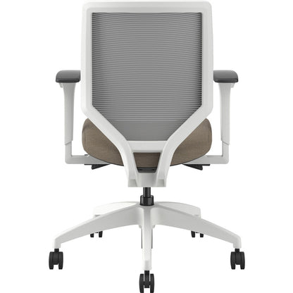 HON Solve Chair - Putty Seat Color - Fabric Seat Material - Fog Back Color - Mesh Back Material - Designer White Frame C