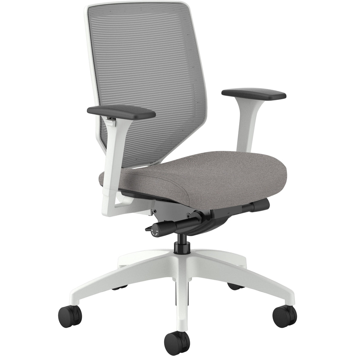 HON Solve Chair - Sterling Seat Color - Fabric Seat Material - Fog Back Color - Mesh Back Material - Designer White Fram