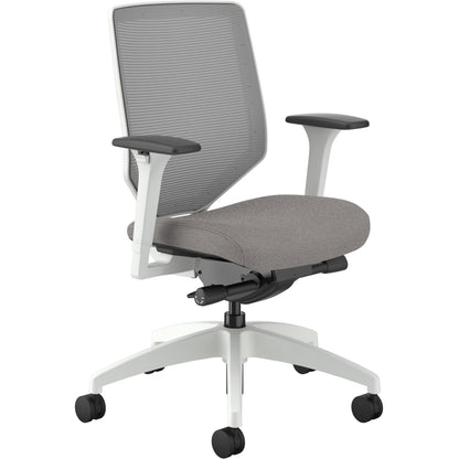 HON Solve Chair - Sterling Seat Color - Fabric Seat Material - Fog Back Color - Mesh Back Material - Designer White Fram