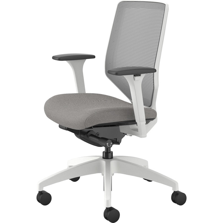 HON Solve Chair - Sterling Seat Color - Fabric Seat Material - Fog Back Color - Mesh Back Material - Designer White Fram