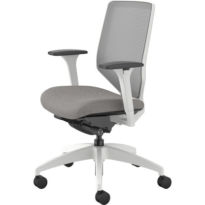 HON Solve Chair - Sterling Seat Color - Fabric Seat Material - Fog Back Color - Mesh Back Material - Designer White Fram