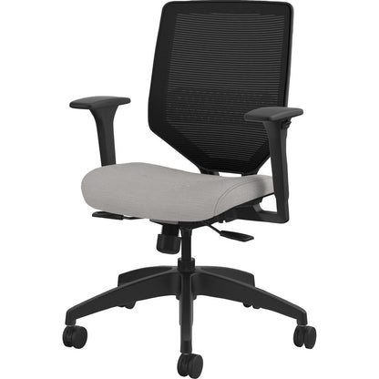 HON Solve Chair - Fabric Seat Material - Black Back Color - Mesh Back Material - Black Frame Color - Mid Back - Sterling