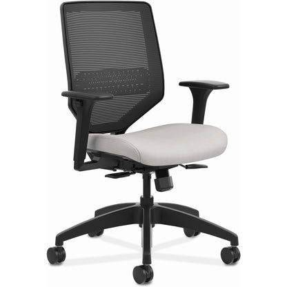 HON Solve Chair - Fabric Seat Material - Black Back Color - Mesh Back Material - Black Frame Color - Mid Back - Sterling