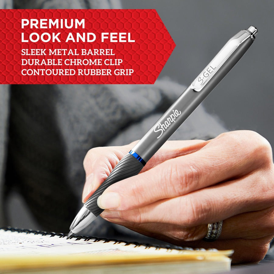 Sharpie S-Gel Pen - 0.7 mm Pen Point - Black Ink - Rose Gold Barrel - 12 / Dozen