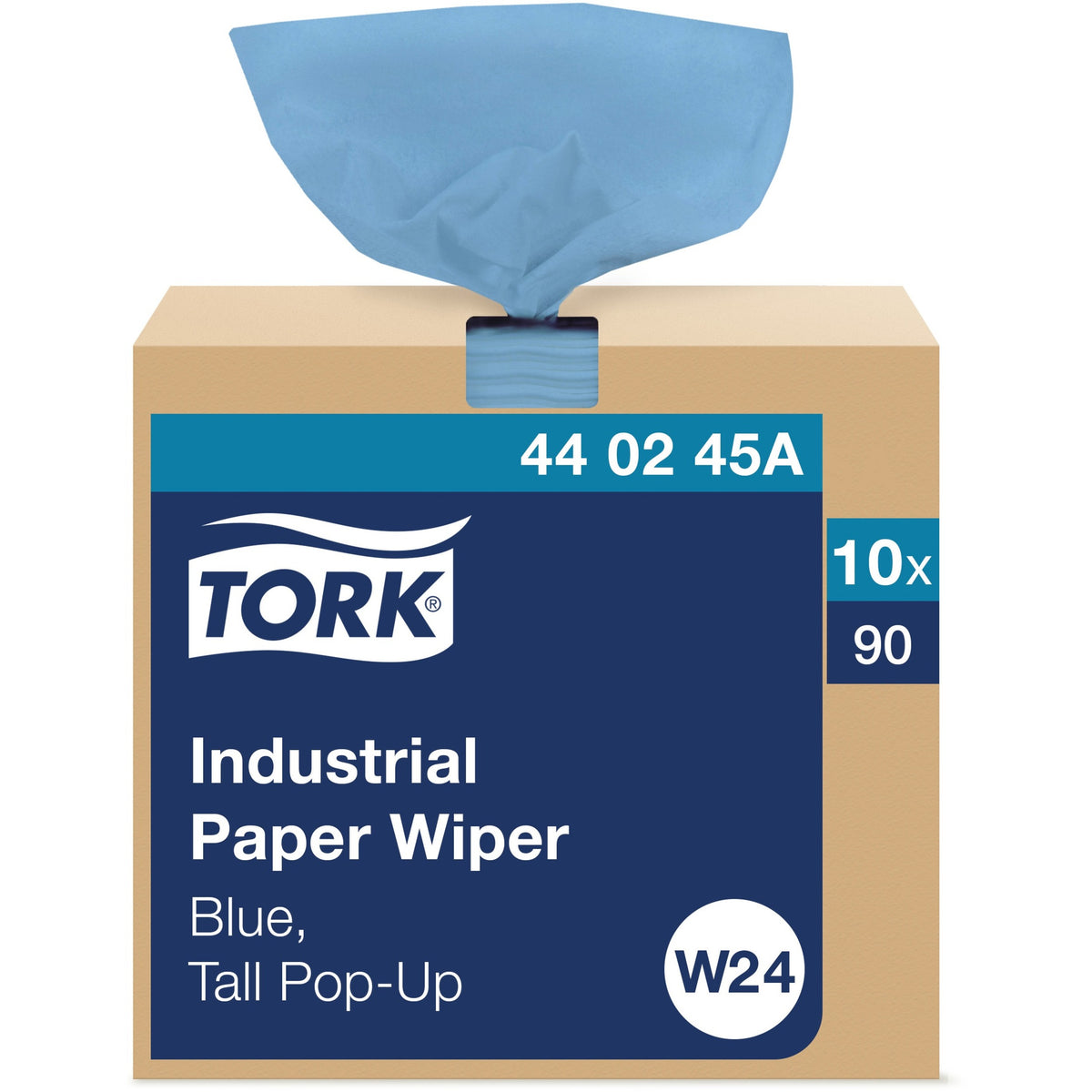 TORK Industrial Paper Wipers - 4 Ply - 3.35" Width x 6.50" Length - Blue - Paper, Fiber - 10 / Carton