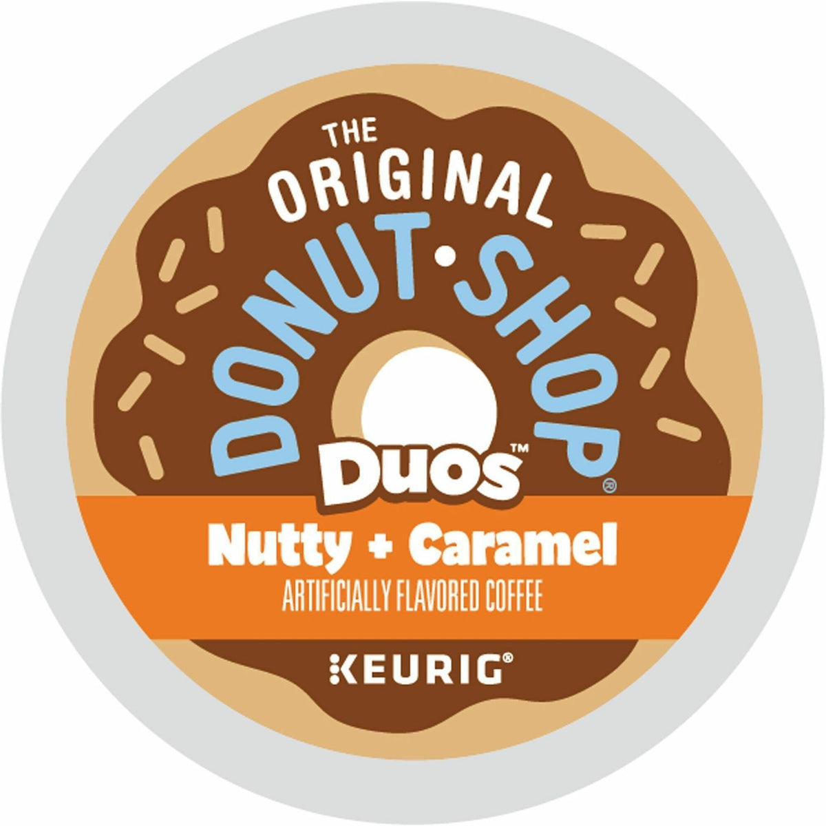 The Original Donut Shop® K-Cup Duos Nutty + Caramel Coffee - Compatible with Keurig Brewer - Medium - K-Cup - Nutty + Ca