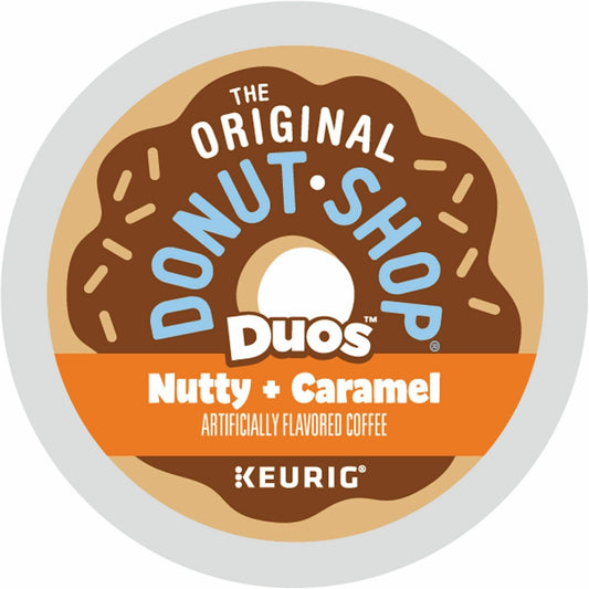 The Original Donut Shop® K-Cup Duos Nutty + Caramel Coffee - Compatible with Keurig Brewer - Medium - K-Cup - Nutty + Ca