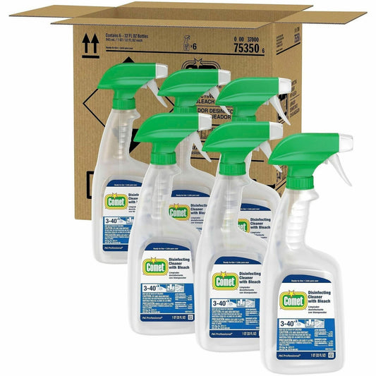 Comet Disinfecting Cleaner Spray - Ready-To-Use - 32 fl oz (1 quart) - Fresh Scent - Disinfectant, Heavy Duty, Non-abras