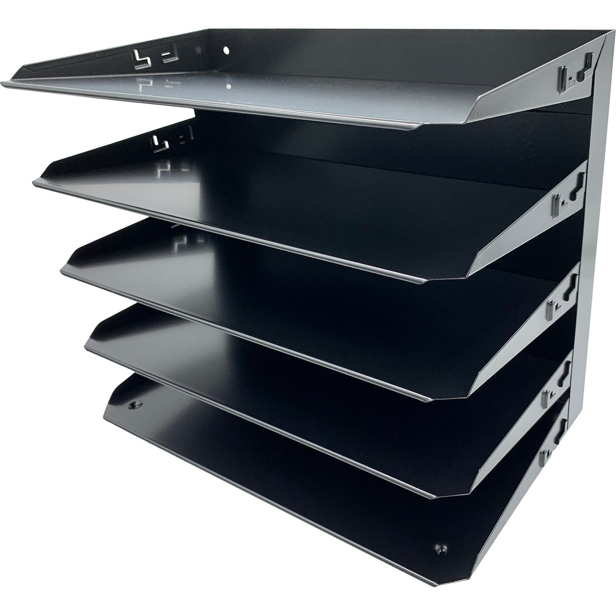 Huron Horizontal Slots Desk Organizer - 5 Compartment(s) - Horizontal - 15" Height x 15" Width x 8.75" Depth - Durable, 