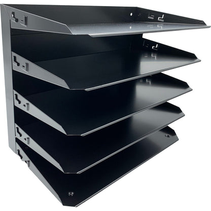 Huron Horizontal Slots Desk Organizer - 5 Compartment(s) - Horizontal - 15" Height x 15" Width x 8.75" Depth - Durable, 