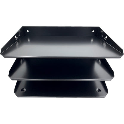 Huron Horizontal Slots Desk Organizer - 3 Compartment(s) - Horizontal - 6" Height x 12" Width x 8.75" Depth - Durable - 