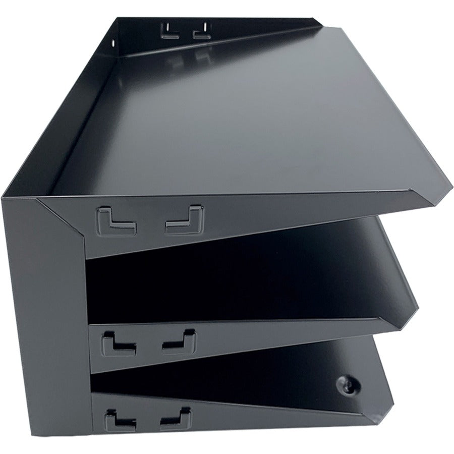 Huron Horizontal Slots Desk Organizer - 3 Compartment(s) - Horizontal - 6" Height x 12" Width x 8.75" Depth - Durable - 