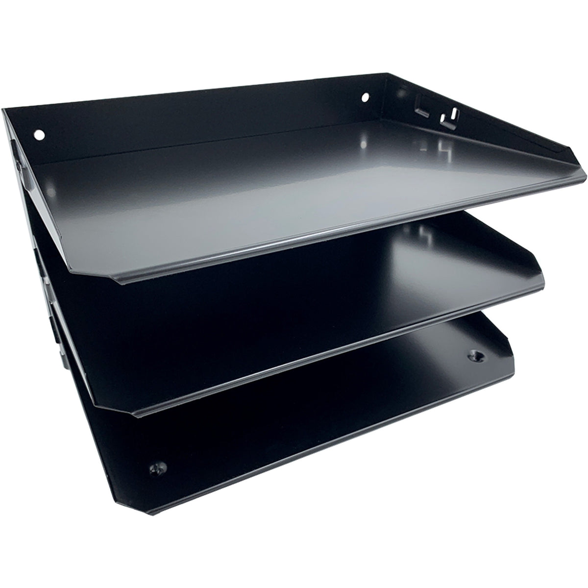 Huron Horizontal Slots Desk Organizer - 3 Compartment(s) - Horizontal - 6" Height x 12" Width x 8.75" Depth - Durable - 