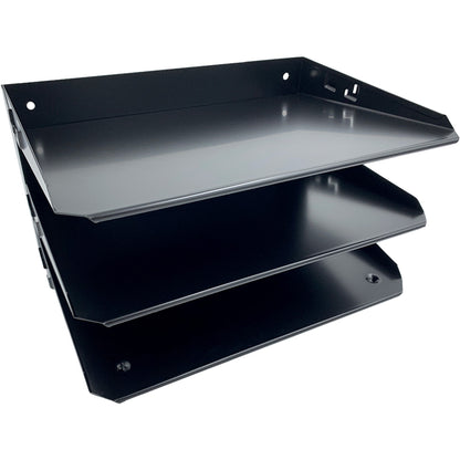 Huron Horizontal Slots Desk Organizer - 3 Compartment(s) - Horizontal - 6" Height x 12" Width x 8.75" Depth - Durable - 