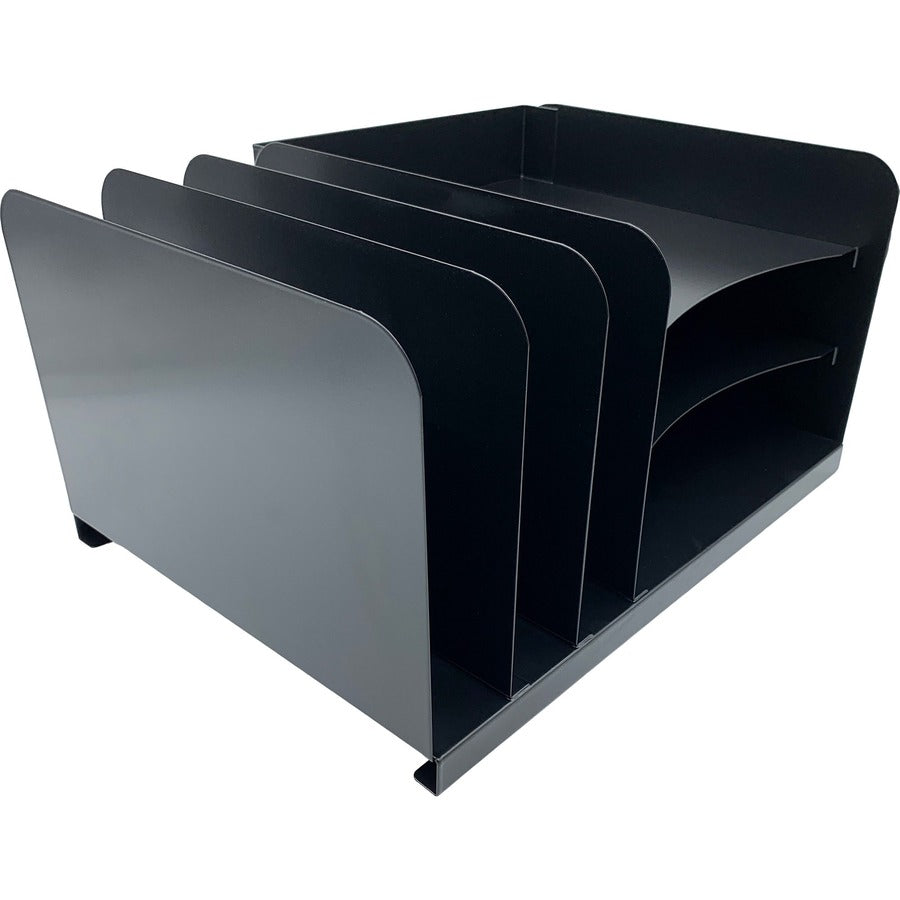 Huron Combo Slots Desk Organizer - 6 Compartment(s) - Horizontal/Vertical - 8" Height x 15" Width x 11" Depth - Durable 
