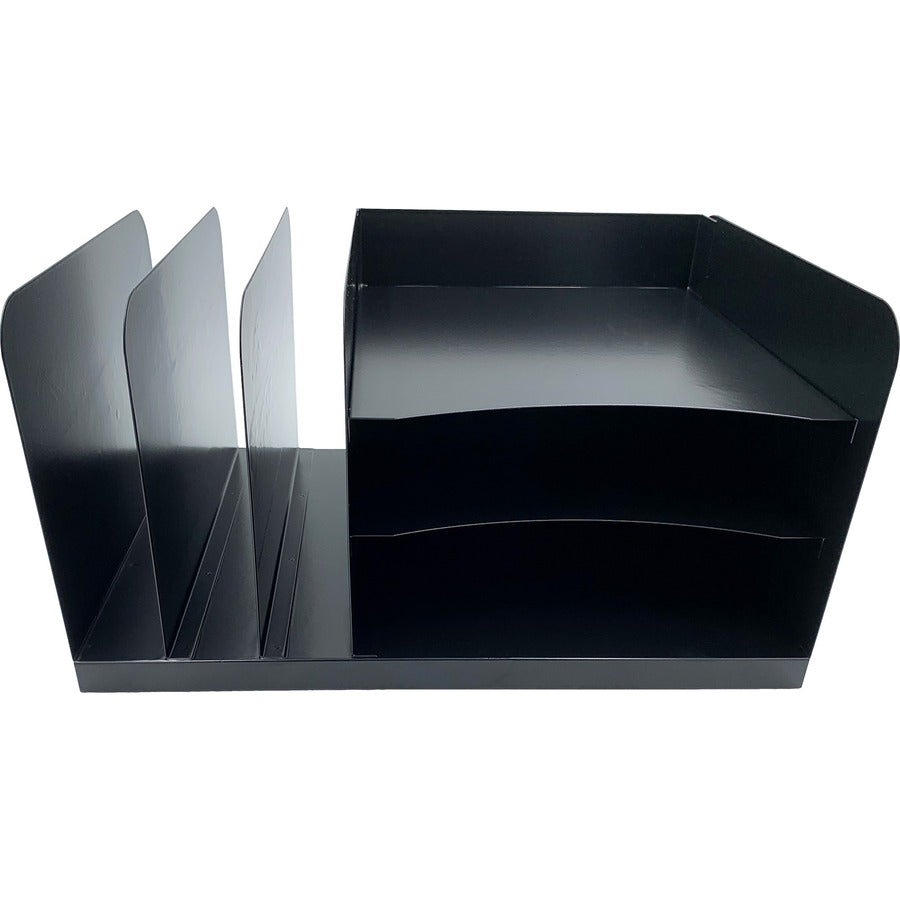 Huron Combo Slots Desk Organizer - 6 Compartment(s) - Horizontal/Vertical - 8" Height x 15" Width x 11" Depth - Durable 
