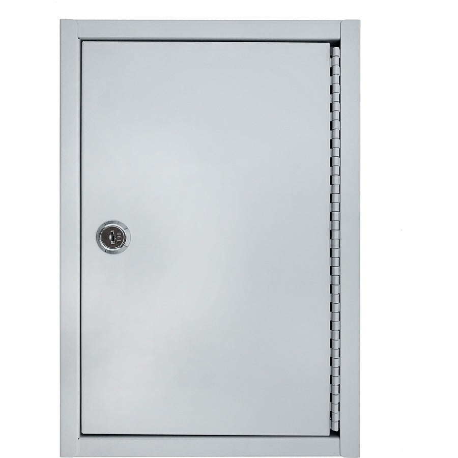 Huron Slotted Heavy-duty Key Cabinet - Keyhole Slot, Heavy Duty, Durable, Locking System - Gray - Steel - 1 Each