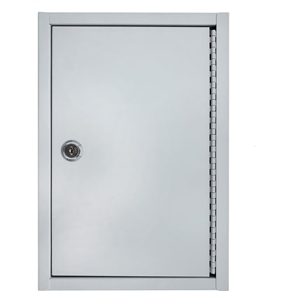 Huron Slotted Heavy-duty Key Cabinet - Keyhole Slot, Heavy Duty, Durable, Locking System - Gray - Steel - 1 Each