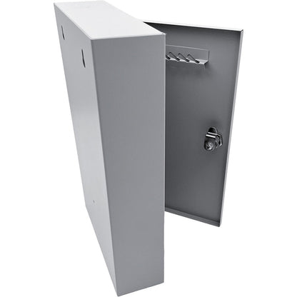 Huron Slotted Heavy-duty Key Cabinet - Keyhole Slot, Heavy Duty, Durable, Locking System - Gray - Steel - 1 Each