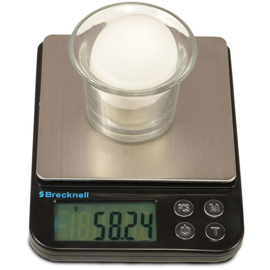 Brecknell EPB500 EPB Series Balance Scale - 500 g Maximum Weight Capacity - Black, Silver - 1 Each