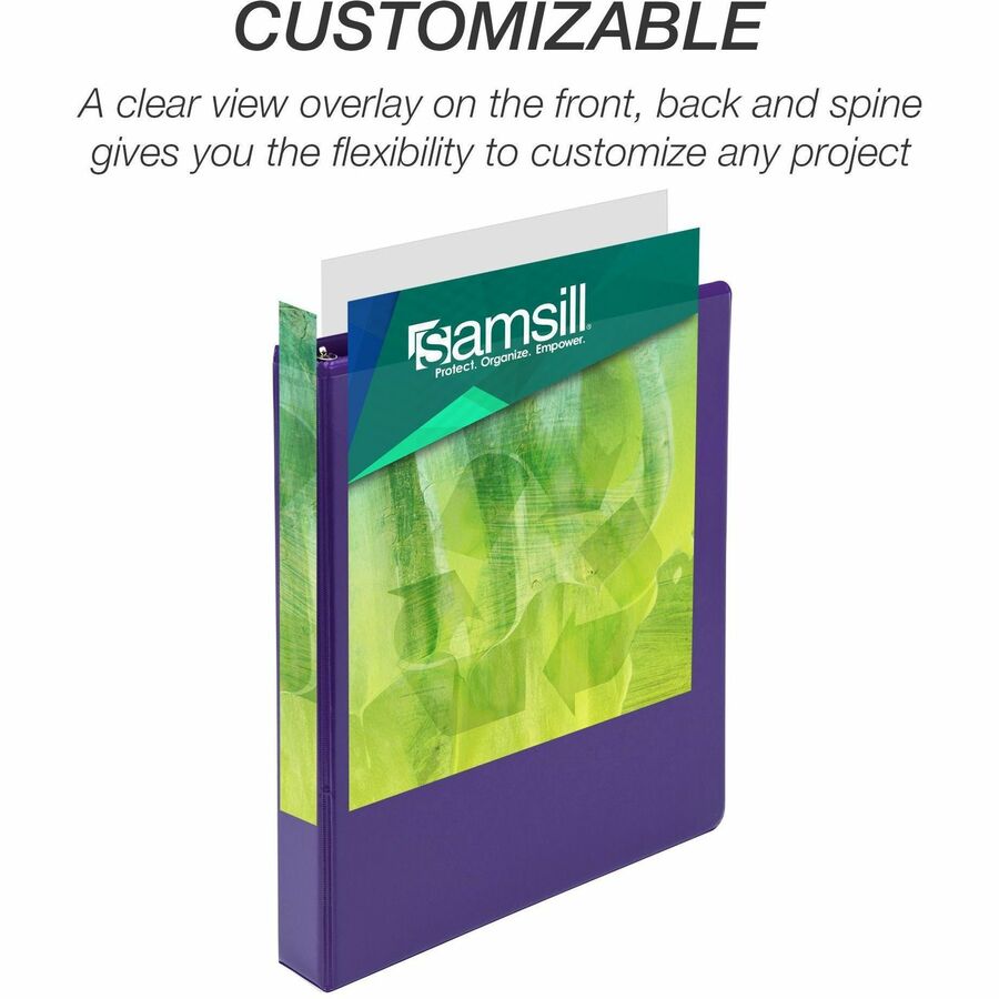 Samsill Earthchoice Durable View Binder - 1" Binder Capacity - Letter - 8 1/2" x 11" Sheet Size - 200 Sheet Capacity - 3