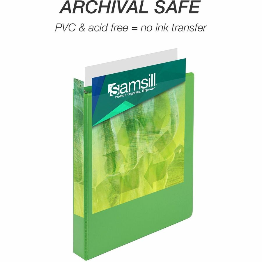 Samsill Earthchoice Durable View Binder - 1" Binder Capacity - Letter - 8 1/2" x 11" Sheet Size - 200 Sheet Capacity - 3