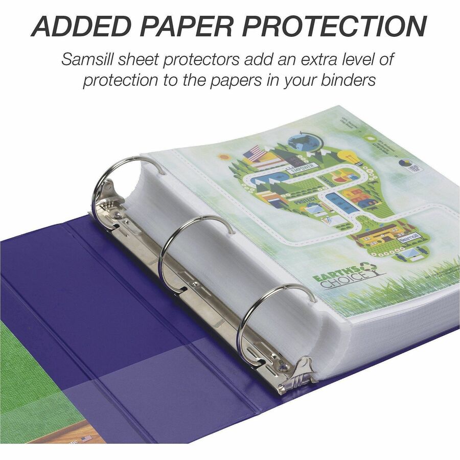 Samsill Earthchoice Durable View Binder - 3" Binder Capacity - Letter - 8 1/2" x 11" Sheet Size - 550 Sheet Capacity - 3
