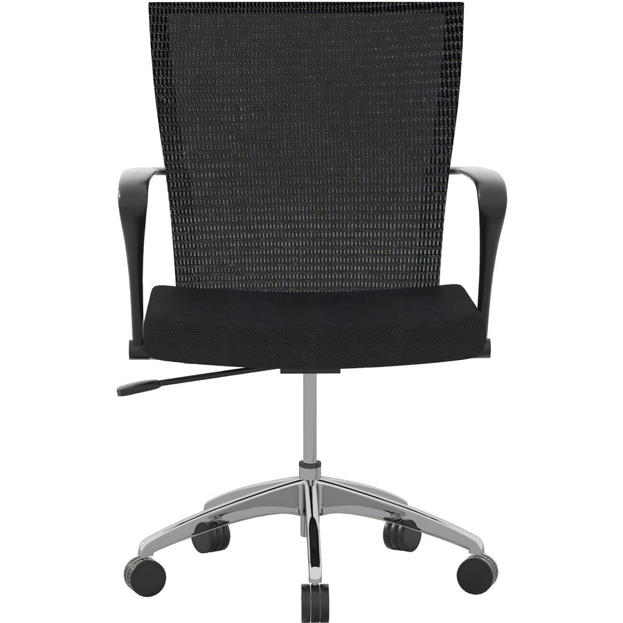 Safco Training Height-Adjustable Task Chair - Fabric, Wood Seat Material - Steel Frame Material - High Back - 5-star Bas
